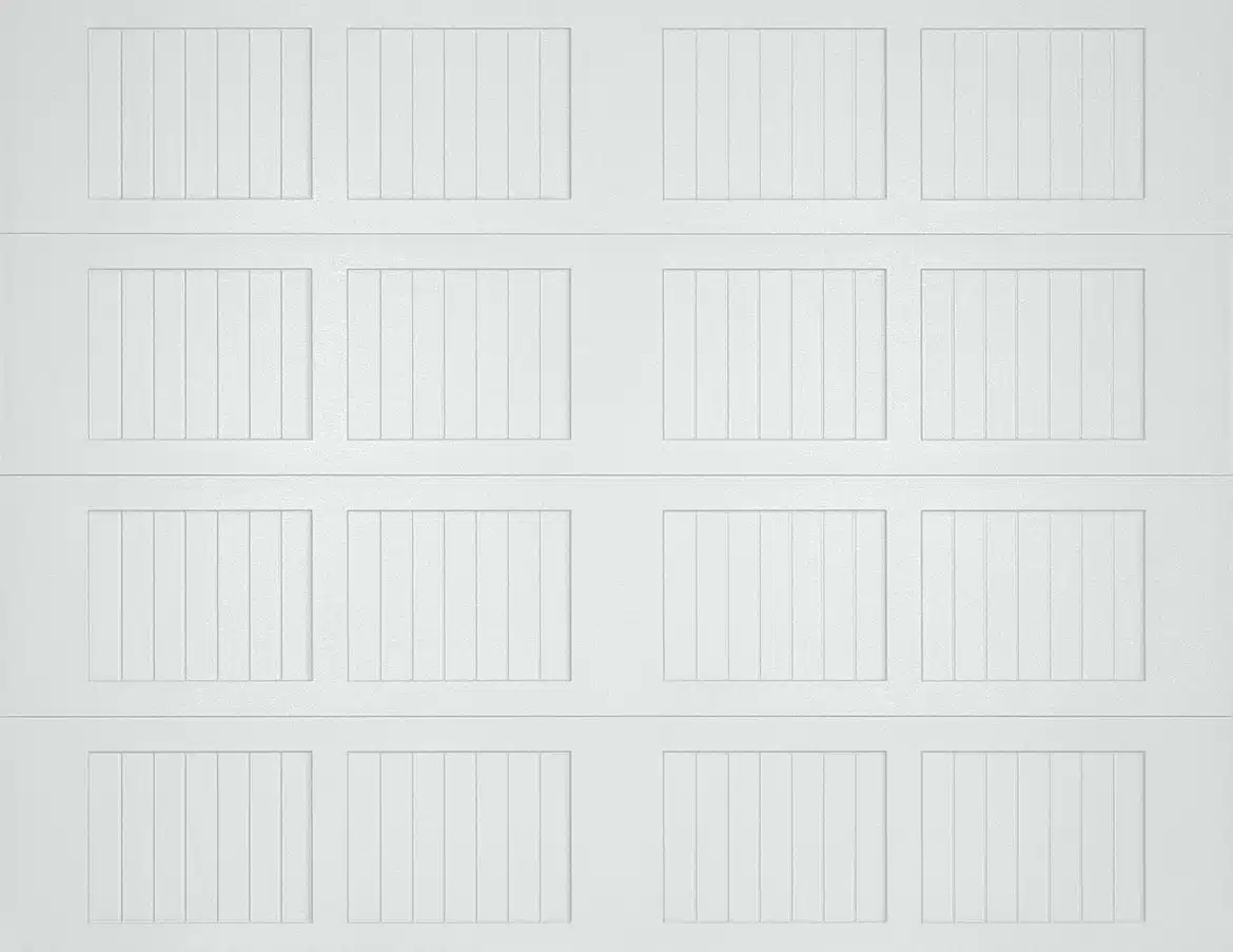 Ribbed Panel White Short garage door example